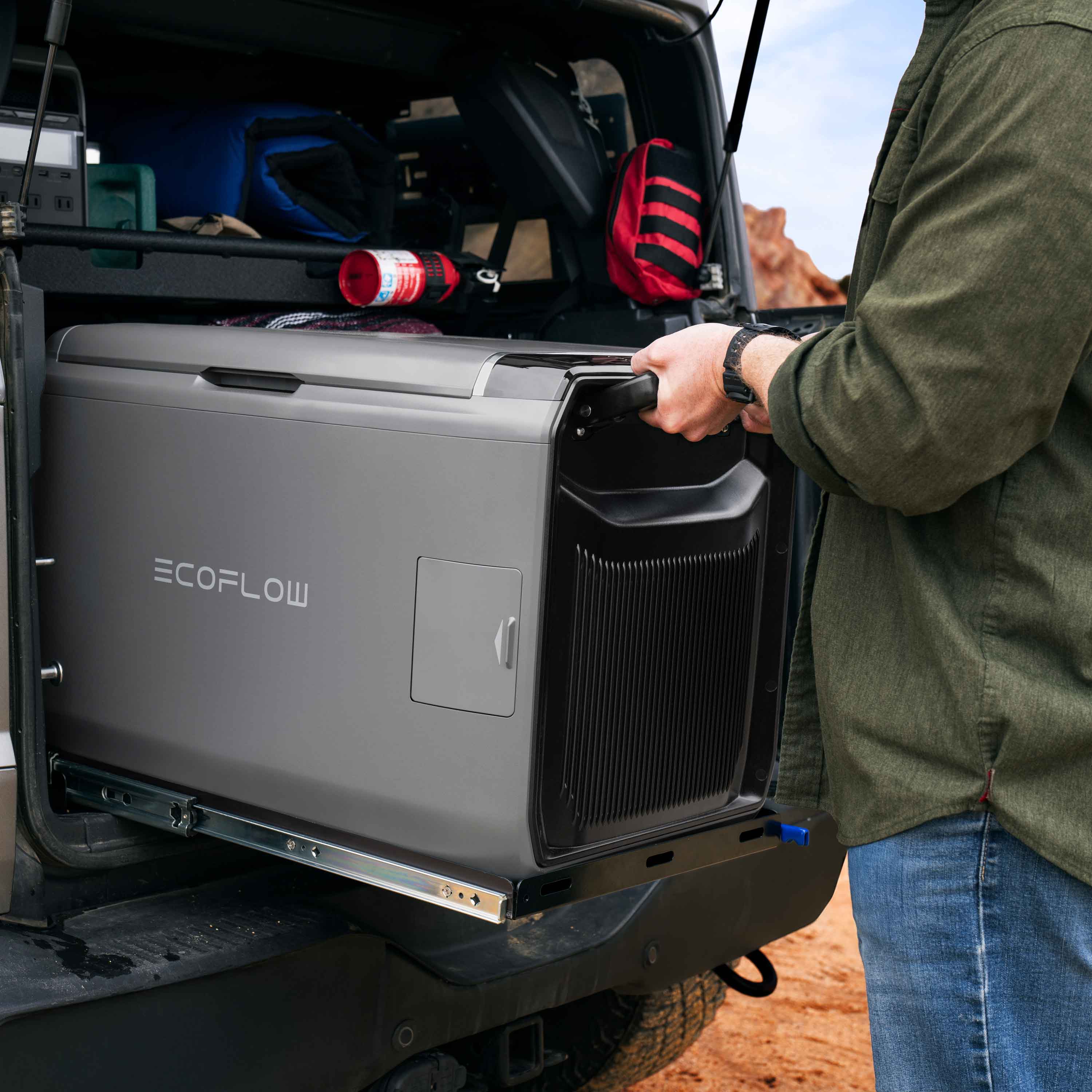 EcoFlow GLACIER Classic 55L Set - Kühl und Gefrierbox mit 298 Wh Plug-In Batterie