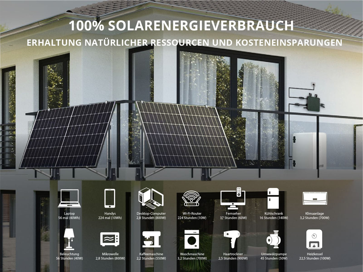 Balkon-Solarsystem KS SBS800-SET4 – Balkonkraftwerke