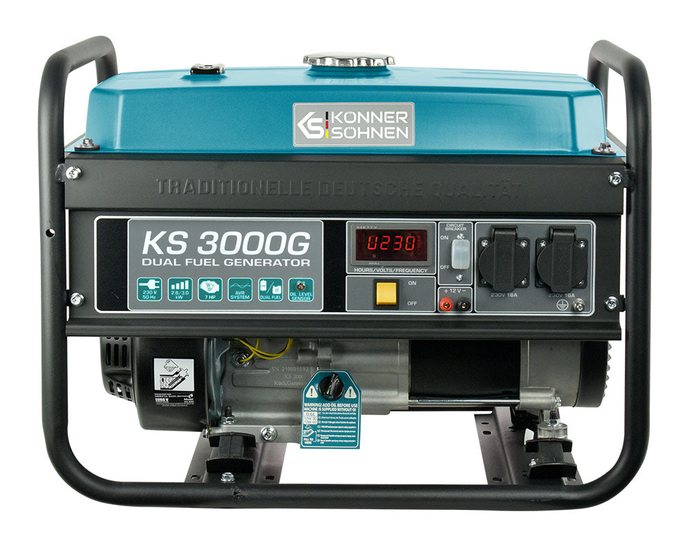 LPG/Benzin-Generator KS 3000G – Gas- & Hybrid-Stromerzeuger