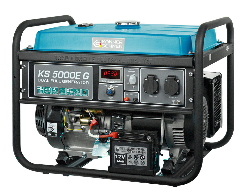 LPG/Benzin-Generator KS 5000E G – Gas- & Hybrid-Stromerzeuger