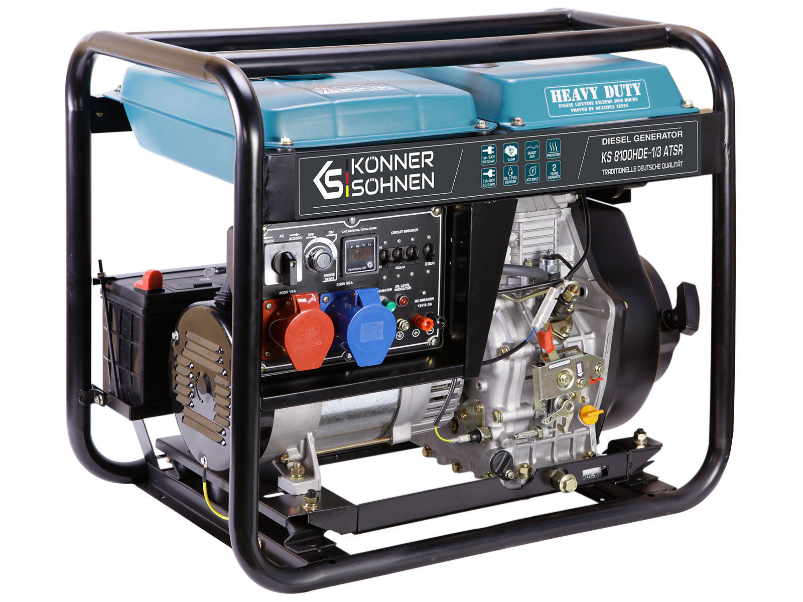 Diesel-Generator KS 8100HDE-1/3 ATSR (EURO V) – Diesel-Stromerzeuger