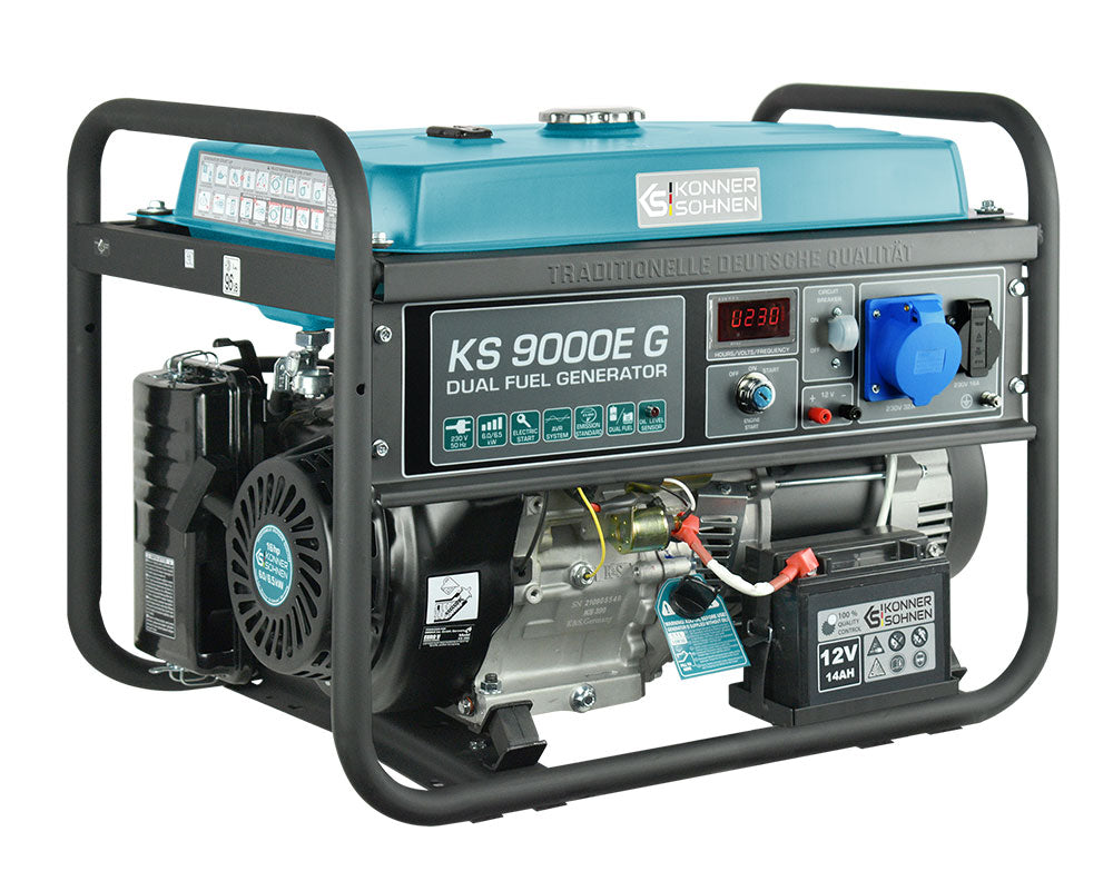 LPG/Benzin-Generator KS 9000E G – Gas- & Hybrid-Stromerzeuger
