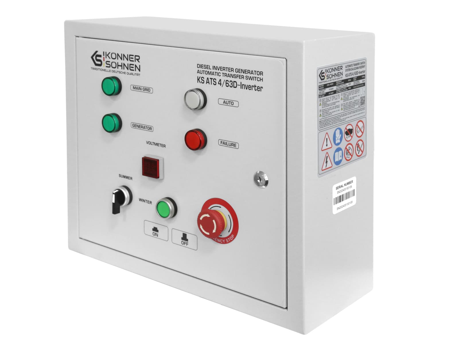 ATS-Einheit KS ATS 4/63D-Inverter – Notstrom-Umschaltung (ATS)