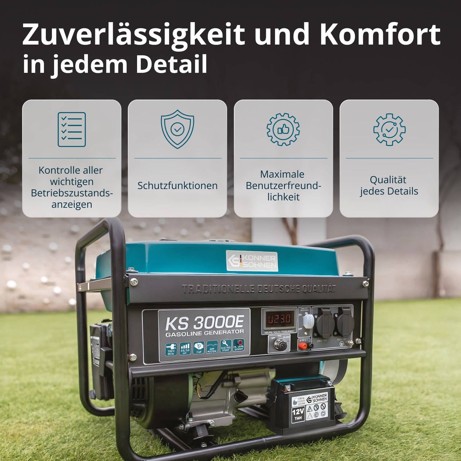 Benzin-Generator KS 3000E – Benzin-Stromerzeuger