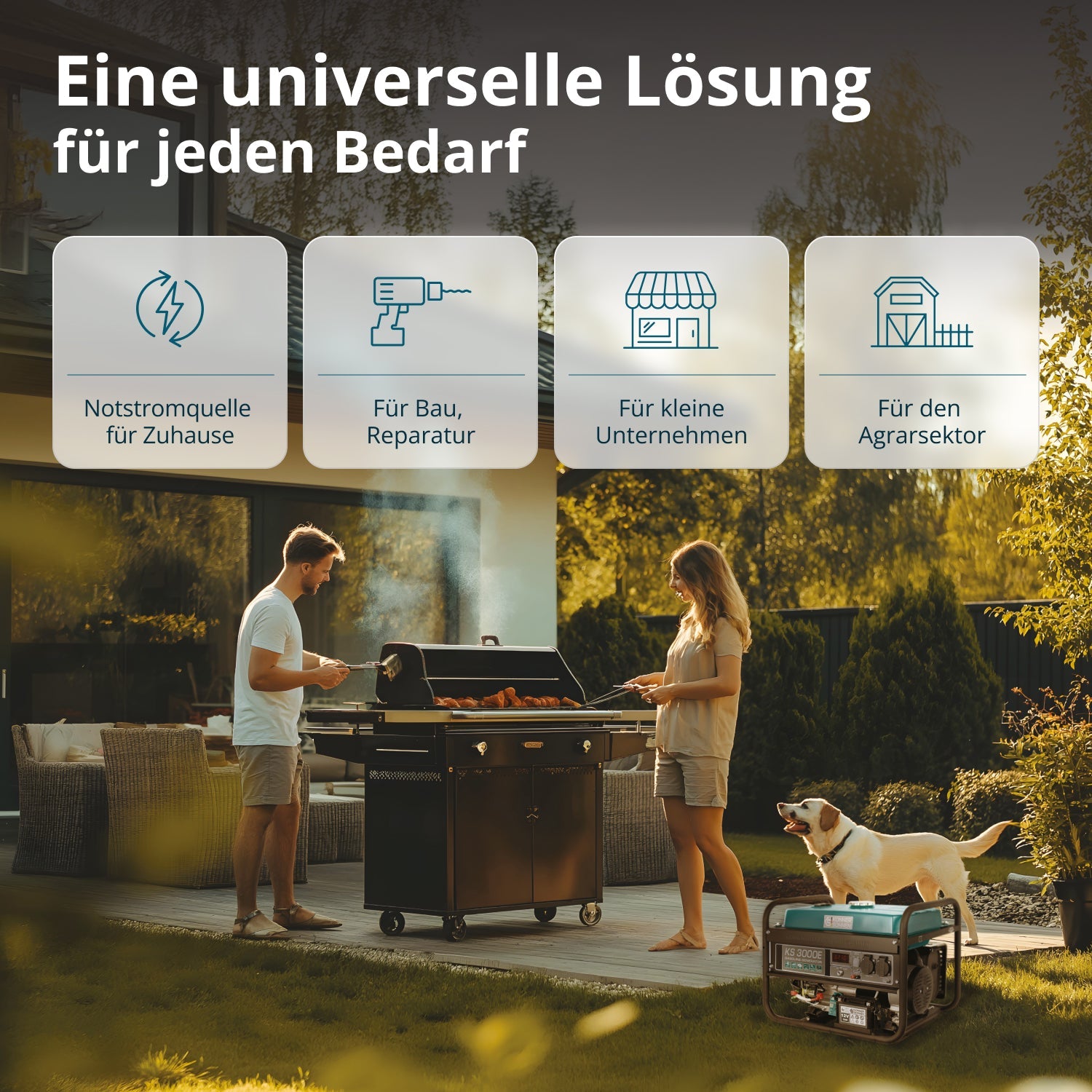 Benzin-Generator KS 3000E – Benzin-Stromerzeuger