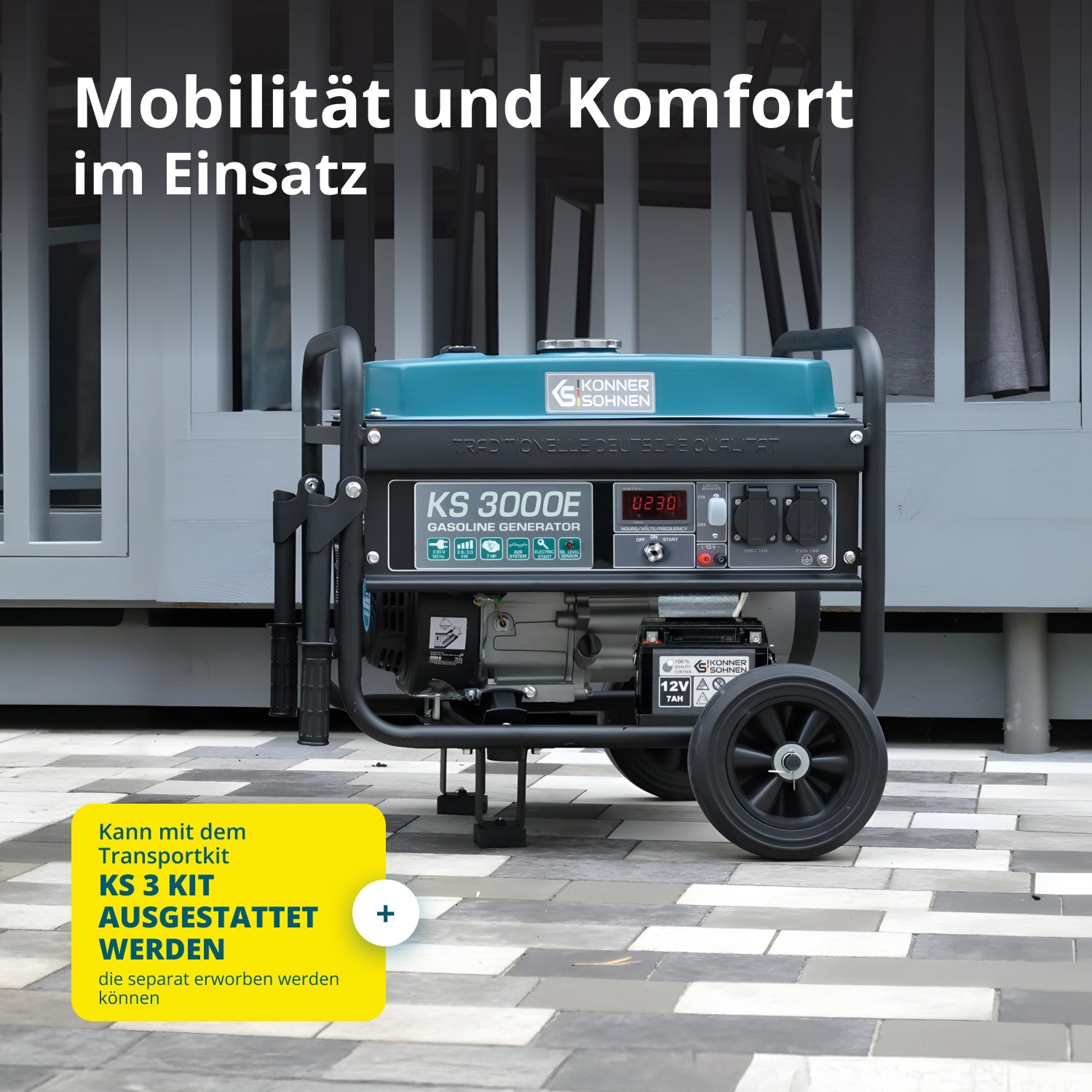 Benzin-Generator KS 3000E – Benzin-Stromerzeuger