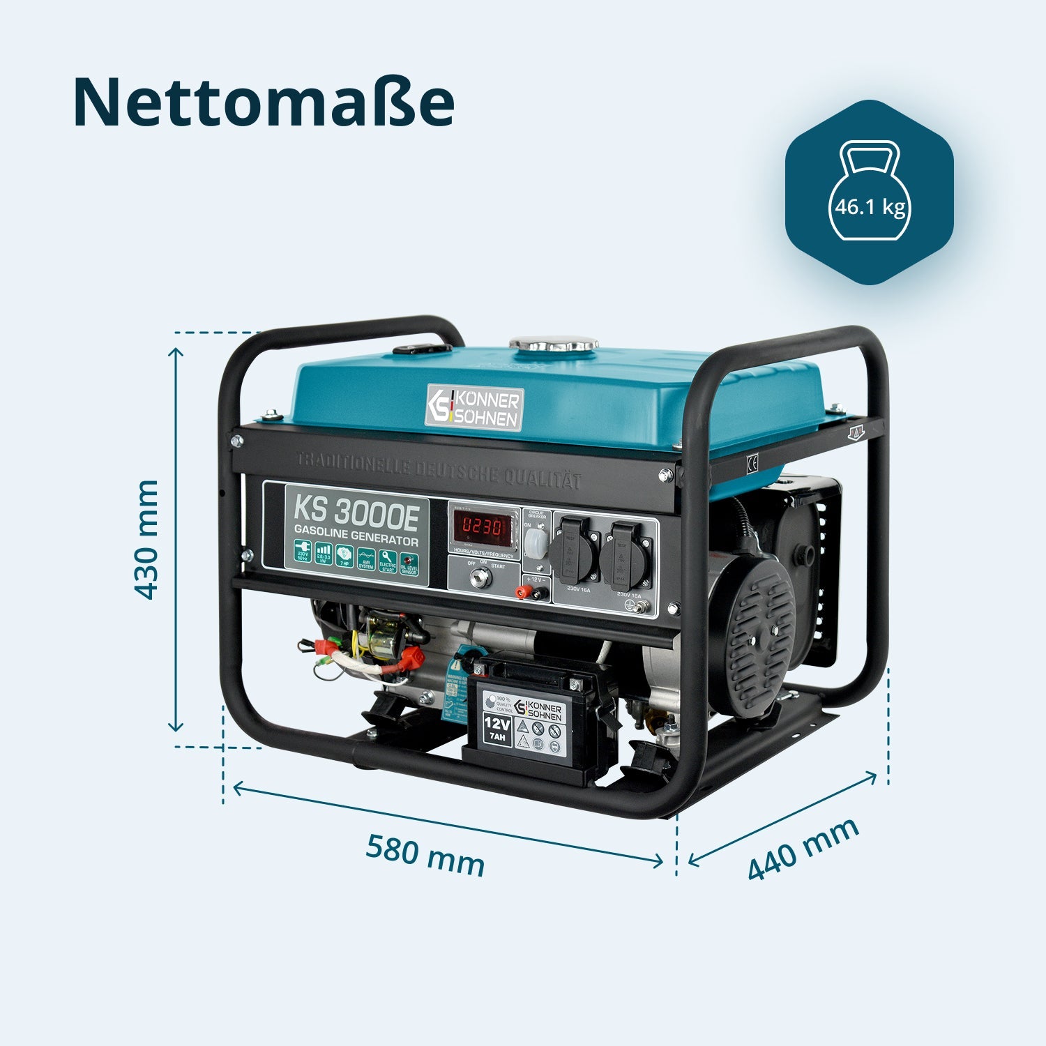 Benzin-Generator KS 3000E – Benzin-Stromerzeuger