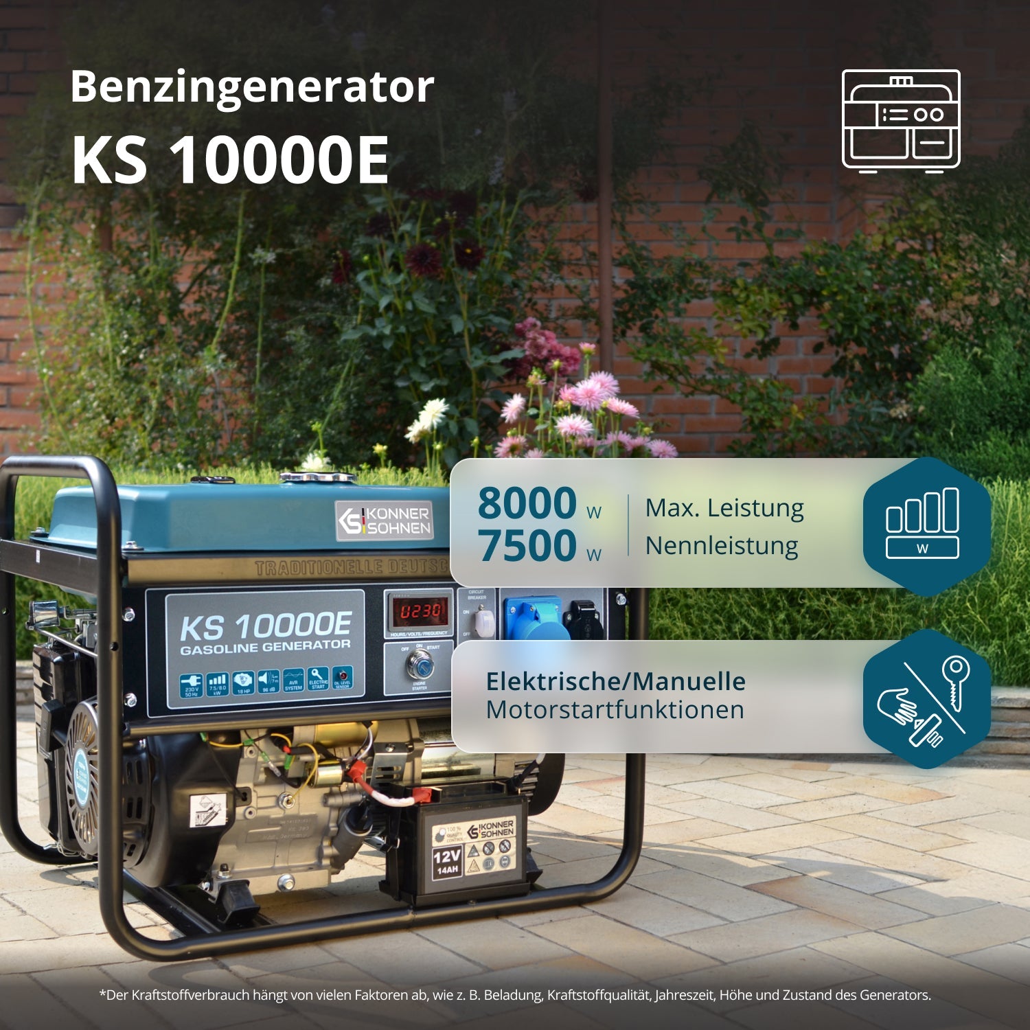 Benzin-Generator KS 10000E – Benzin-Stromerzeuger