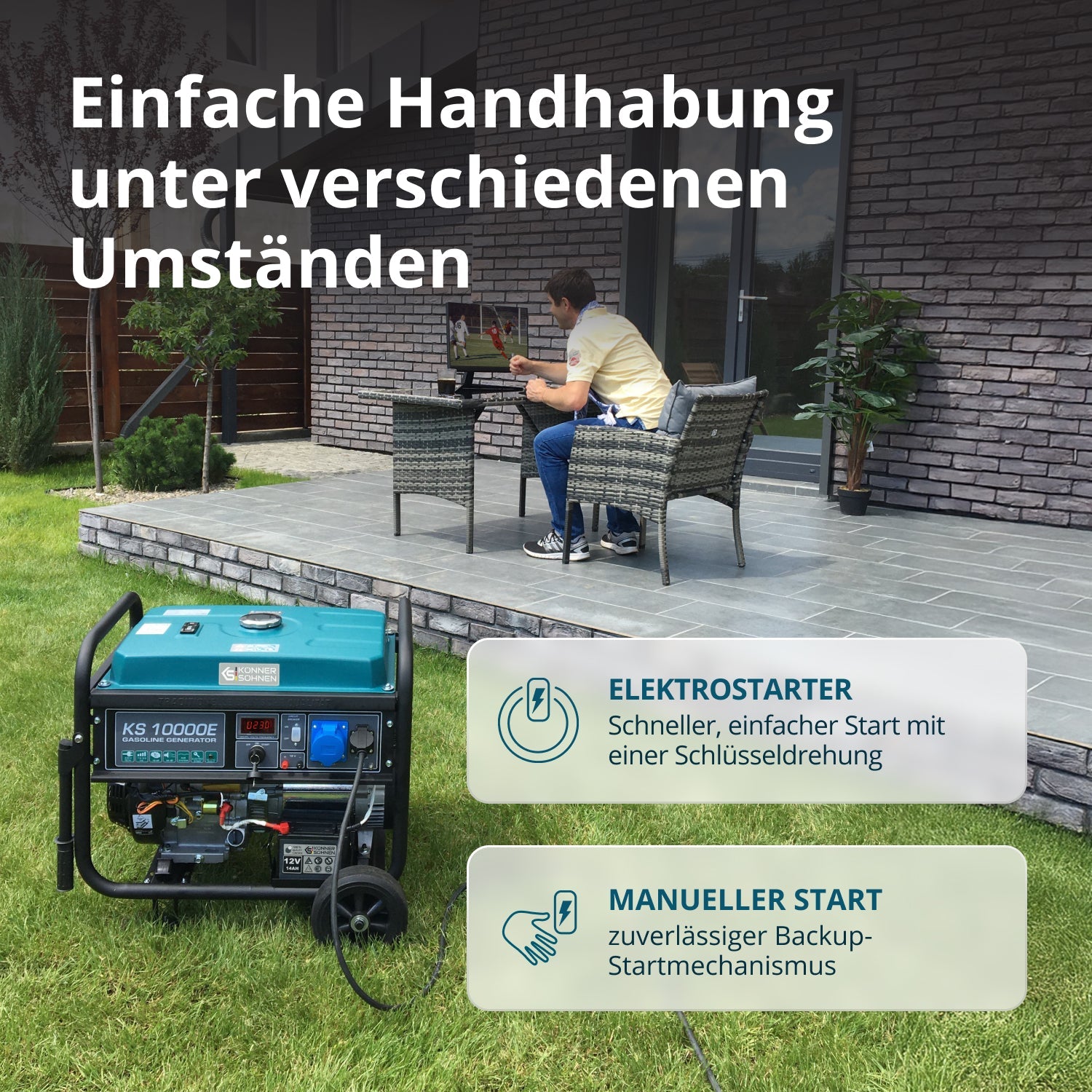 Benzin-Generator KS 10000E – Benzin-Stromerzeuger
