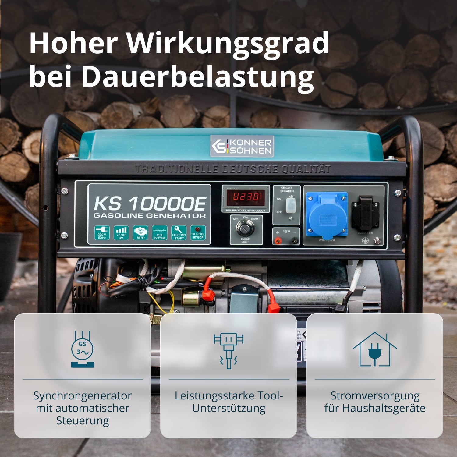 Benzin-Generator KS 10000E – Benzin-Stromerzeuger