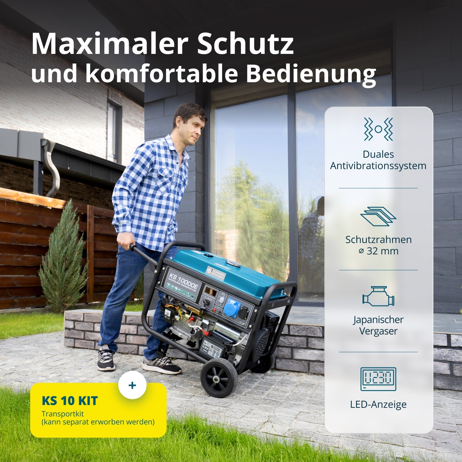 Benzin-Generator KS 10000E – Benzin-Stromerzeuger