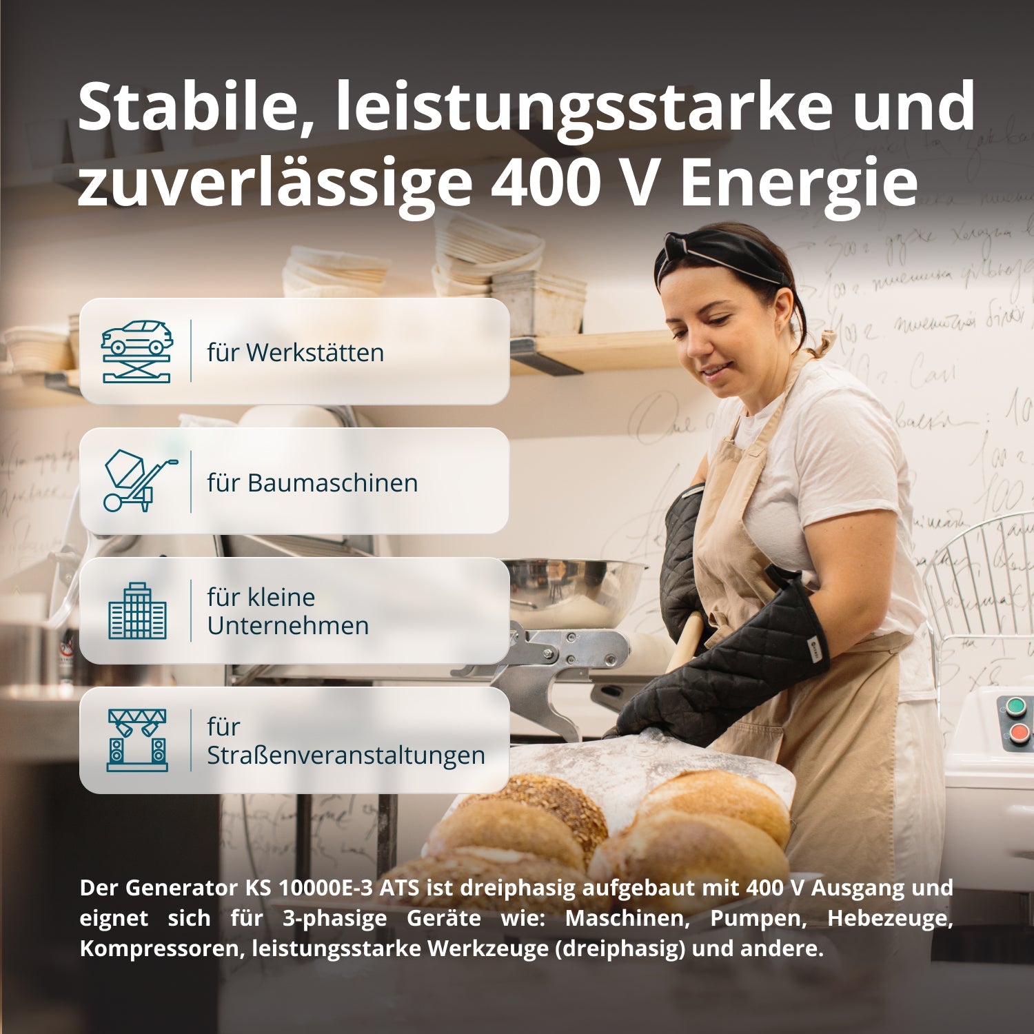 Benzin-Generator KS 10000E-3 ATS – Benzin-Stromerzeuger