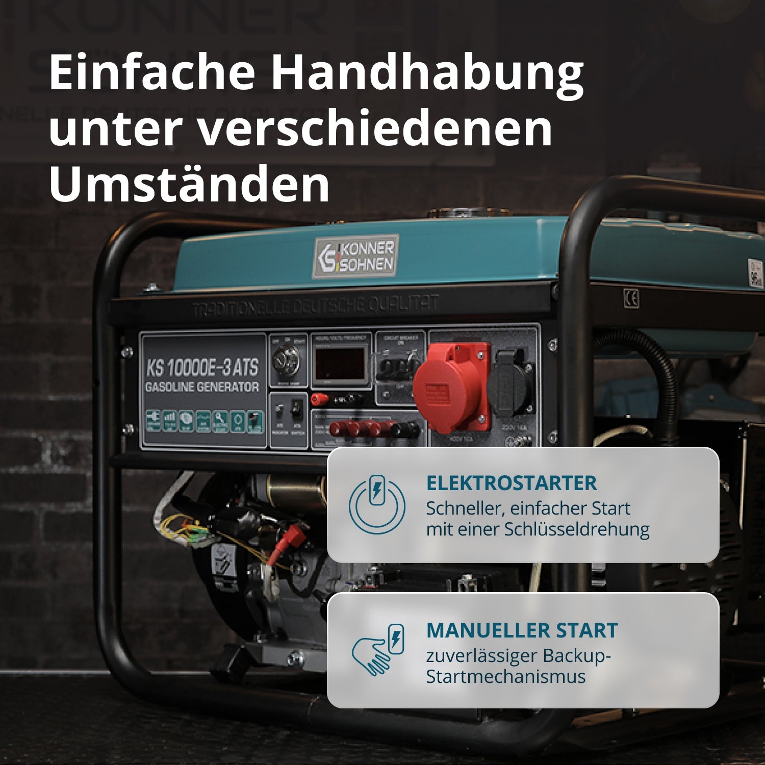 Benzin-Generator KS 10000E-3 ATS – Benzin-Stromerzeuger