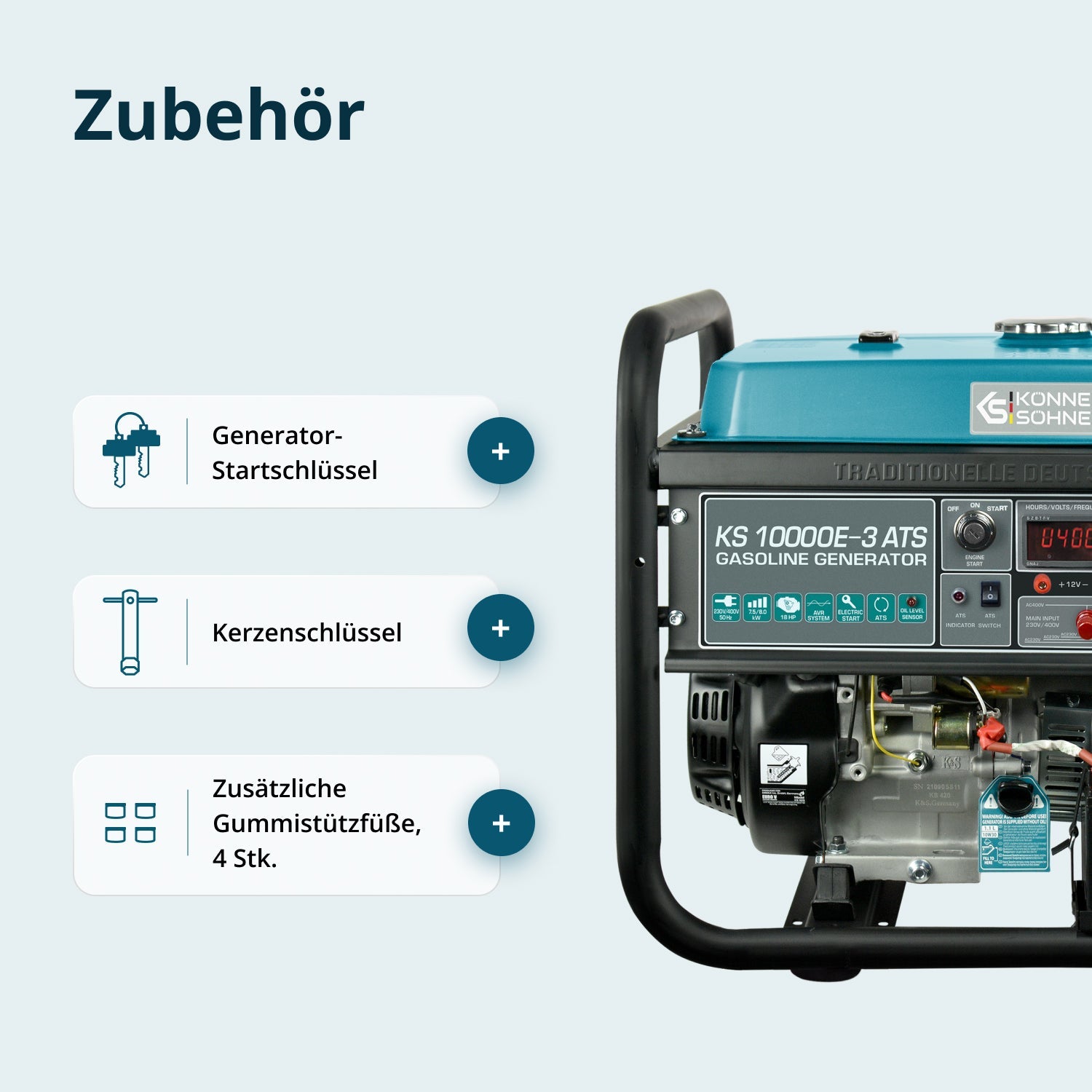 Benzin-Generator KS 10000E-3 ATS – Benzin-Stromerzeuger