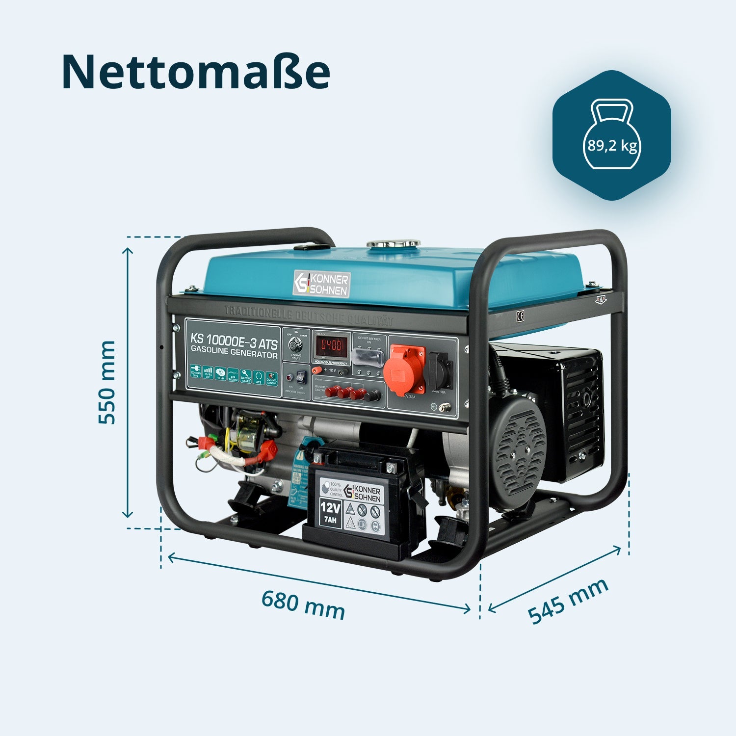 Benzin-Generator KS 10000E-3 ATS – Benzin-Stromerzeuger