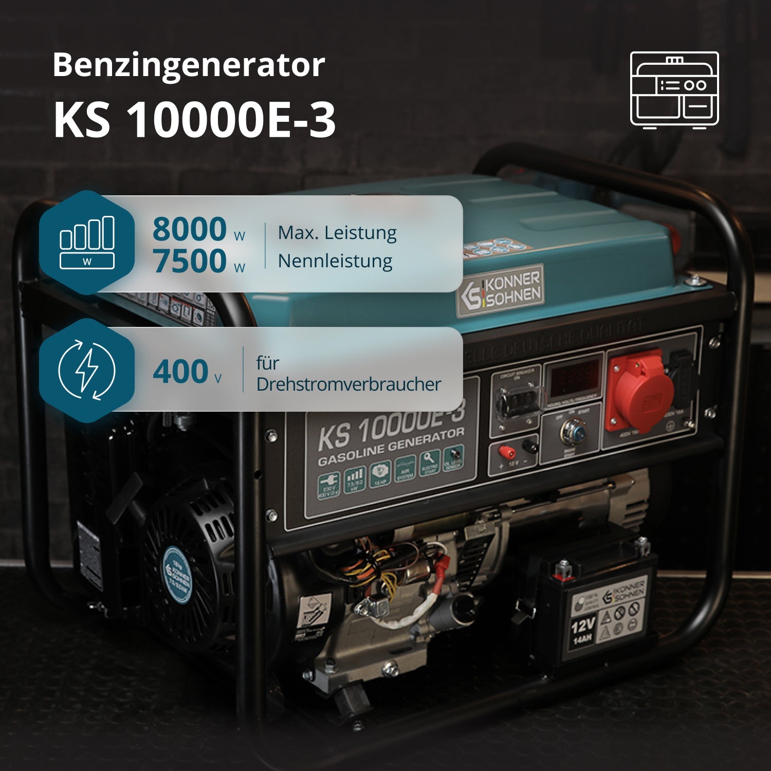Benzin-Generator KS 10000E-3 – Benzin-Stromerzeuger