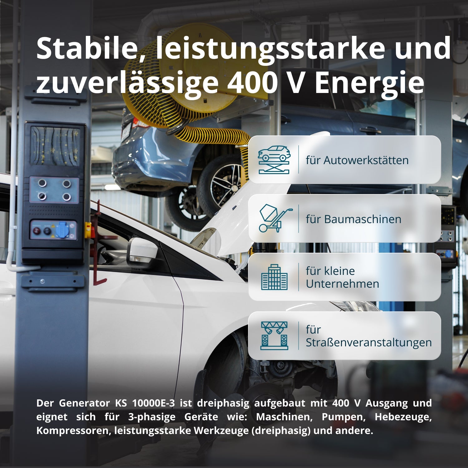 Benzin-Generator KS 10000E-3 – Benzin-Stromerzeuger