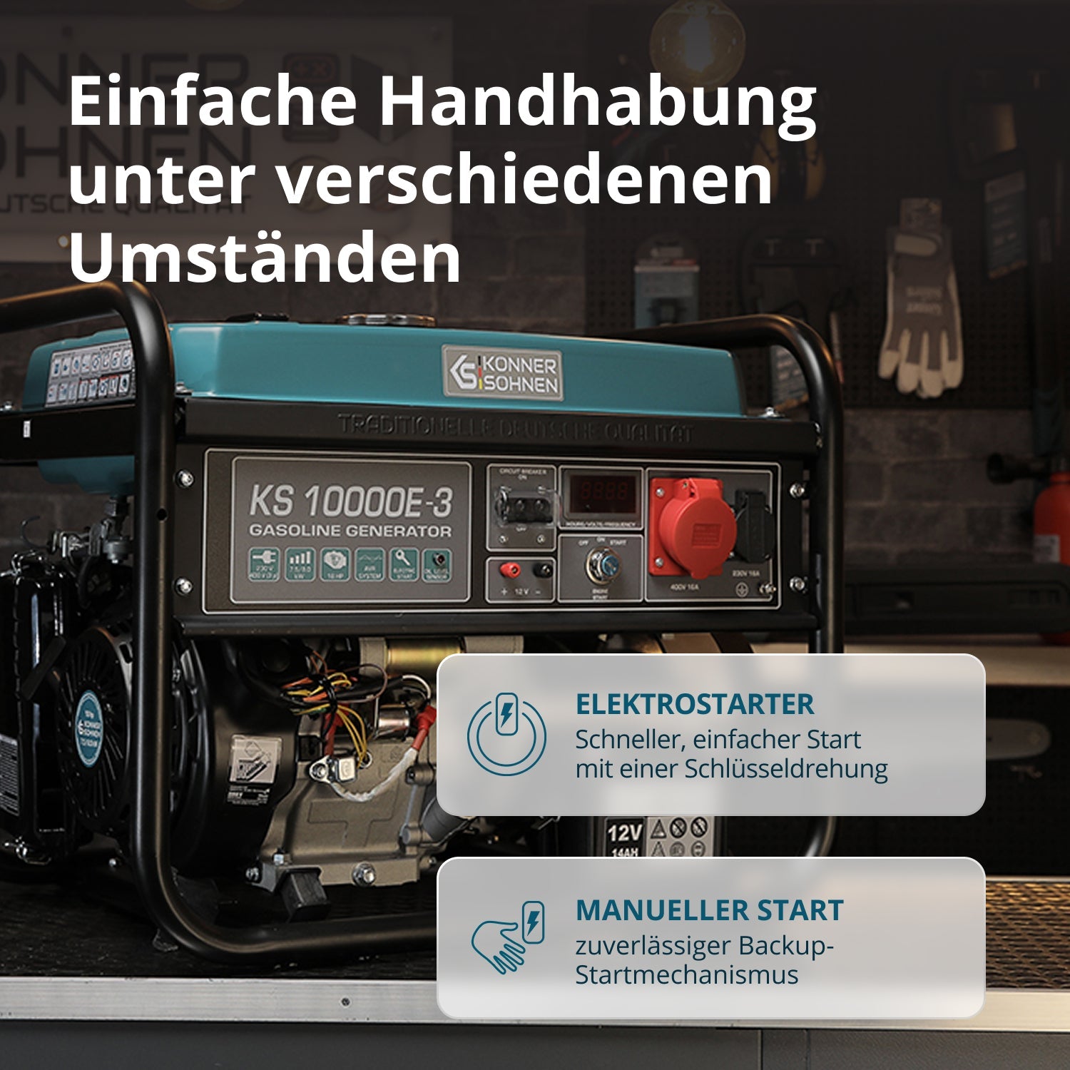 Benzin-Generator KS 10000E-3 – Benzin-Stromerzeuger