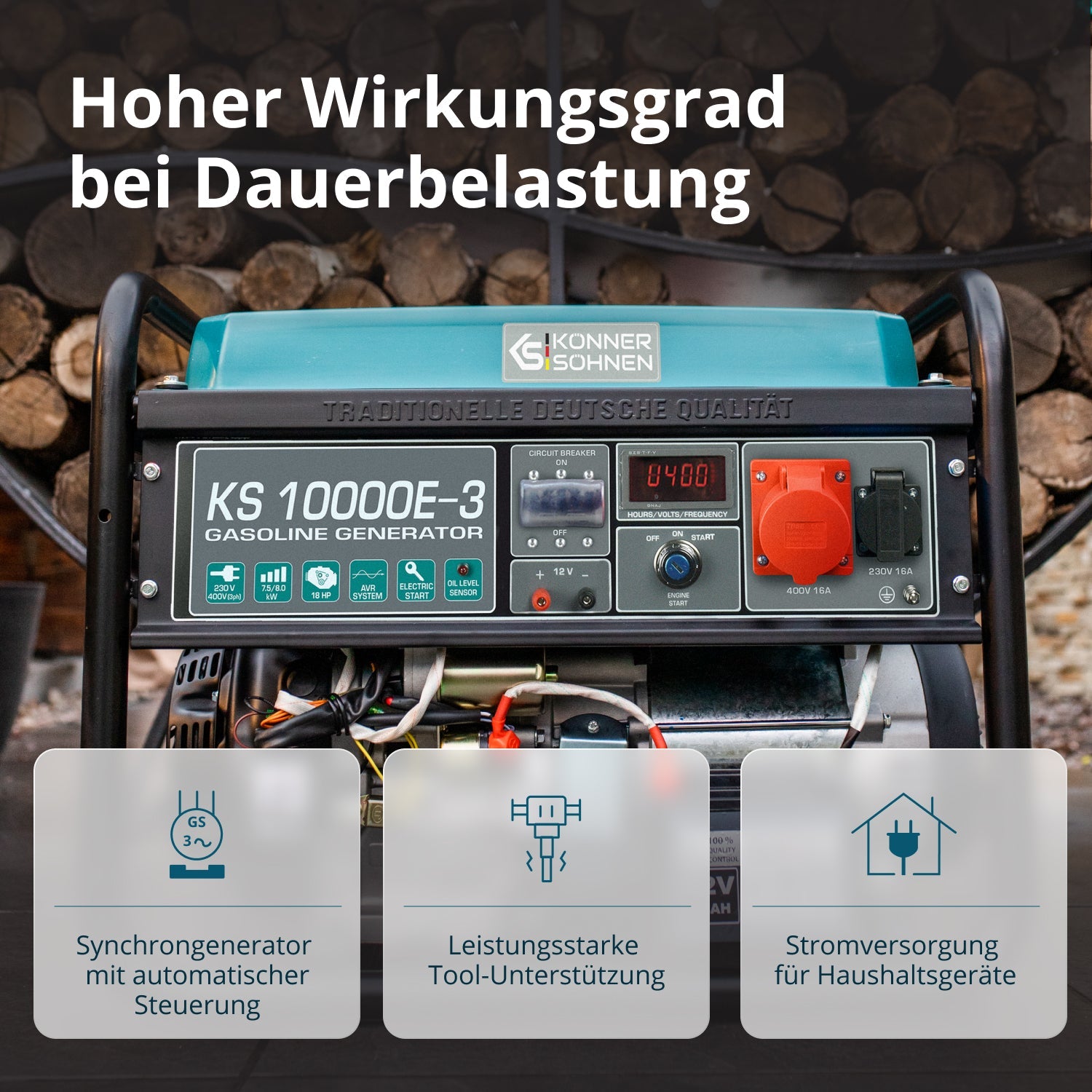 Benzin-Generator KS 10000E-3 – Benzin-Stromerzeuger