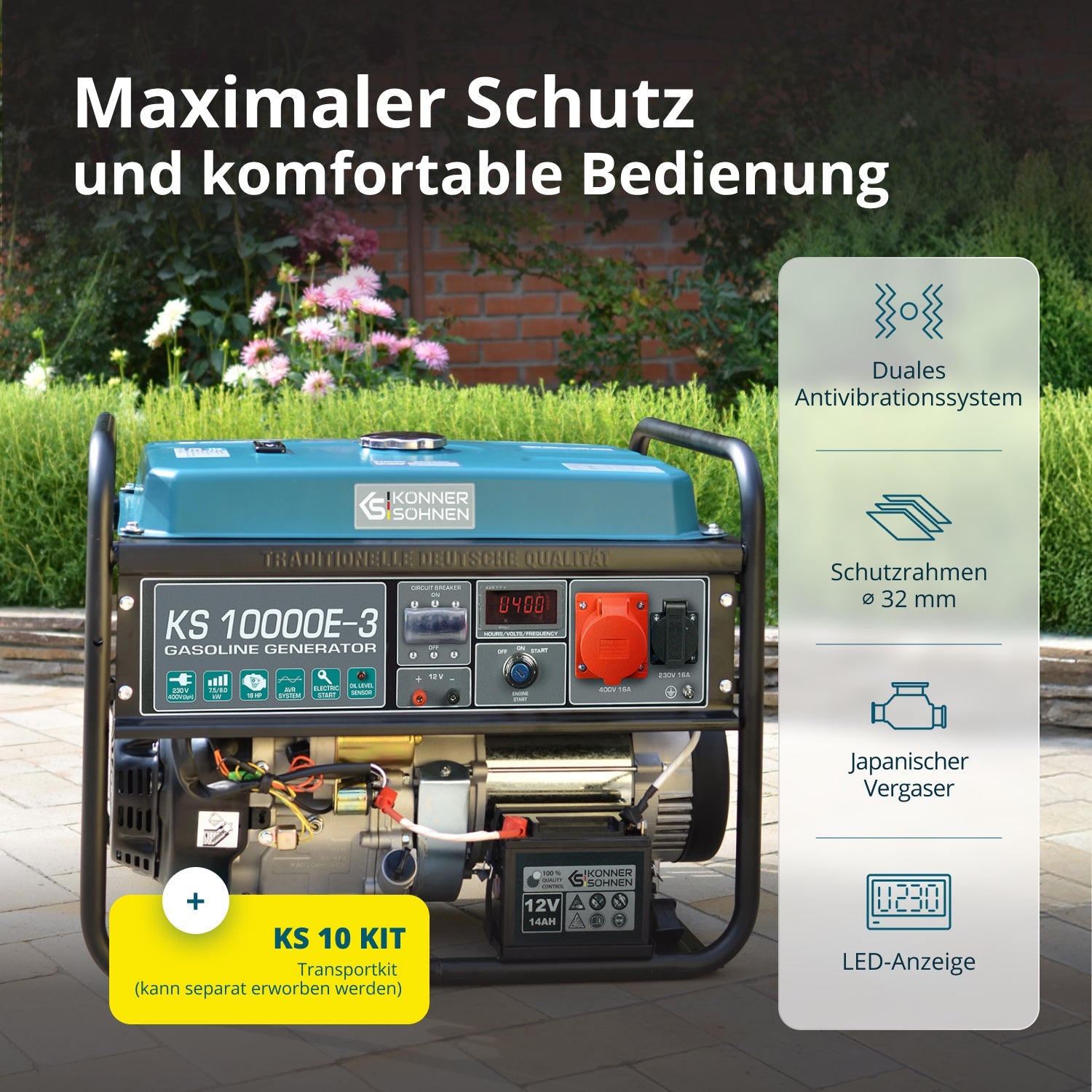 Benzin-Generator KS 10000E-3 – Benzin-Stromerzeuger