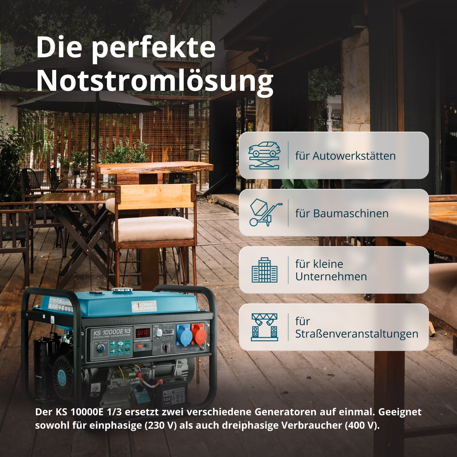 Benzin-Generator KS 10000E 1/3 – Benzin-Stromerzeuger