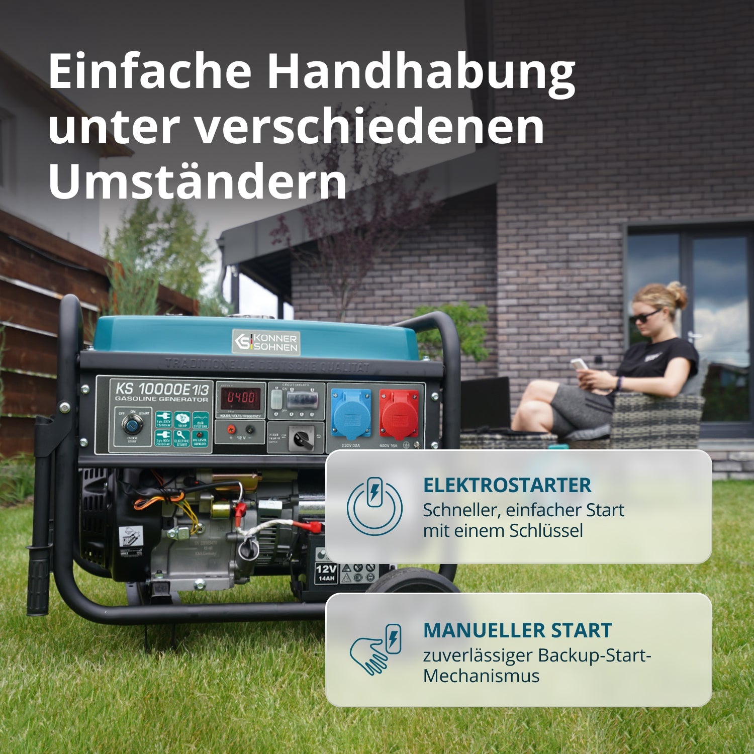 Benzin-Generator KS 10000E 1/3 – Benzin-Stromerzeuger