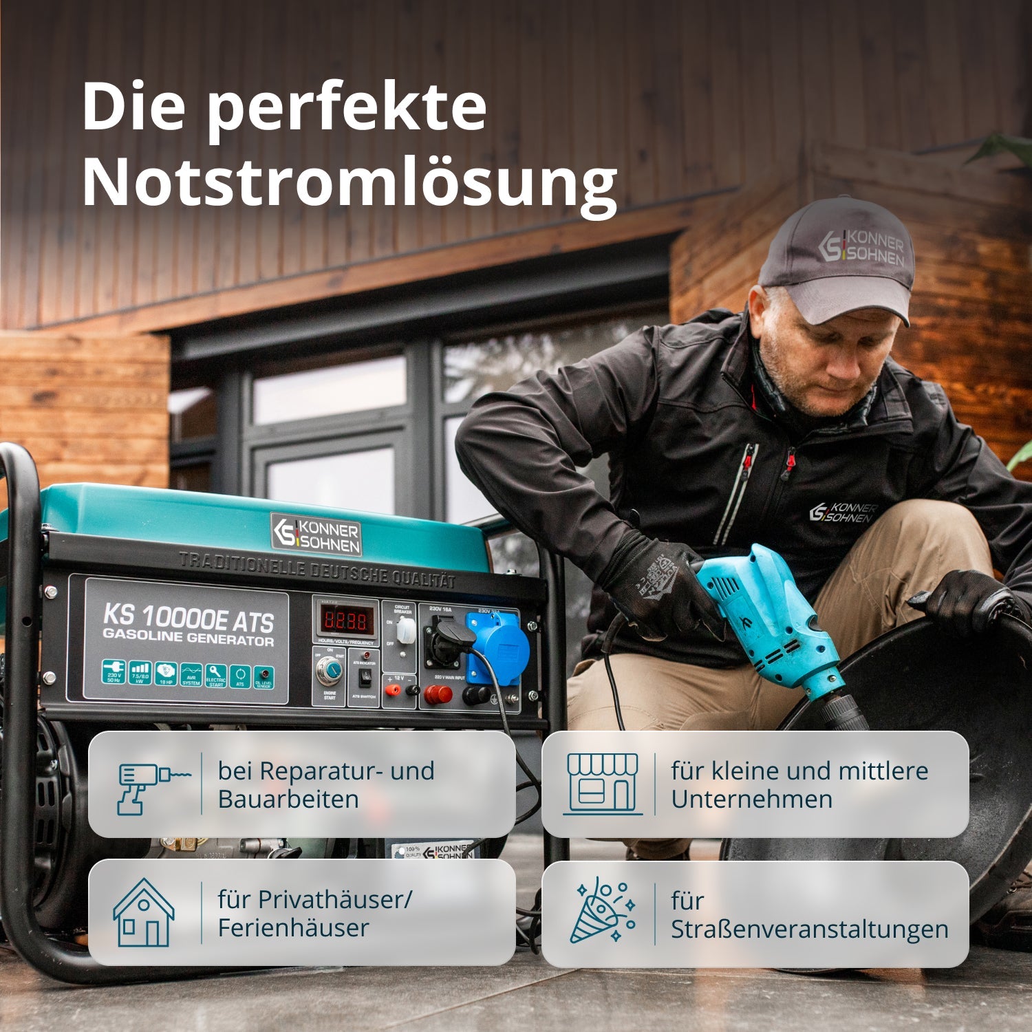 Benzin-Generator KS 10000E ATS – Benzin-Stromerzeuger