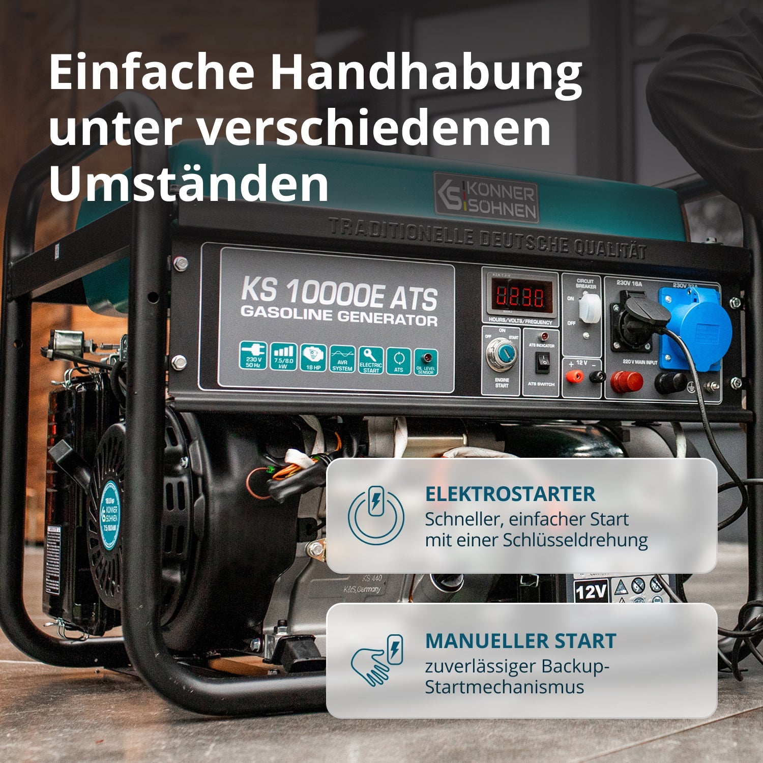 Benzin-Generator KS 10000E ATS – Benzin-Stromerzeuger