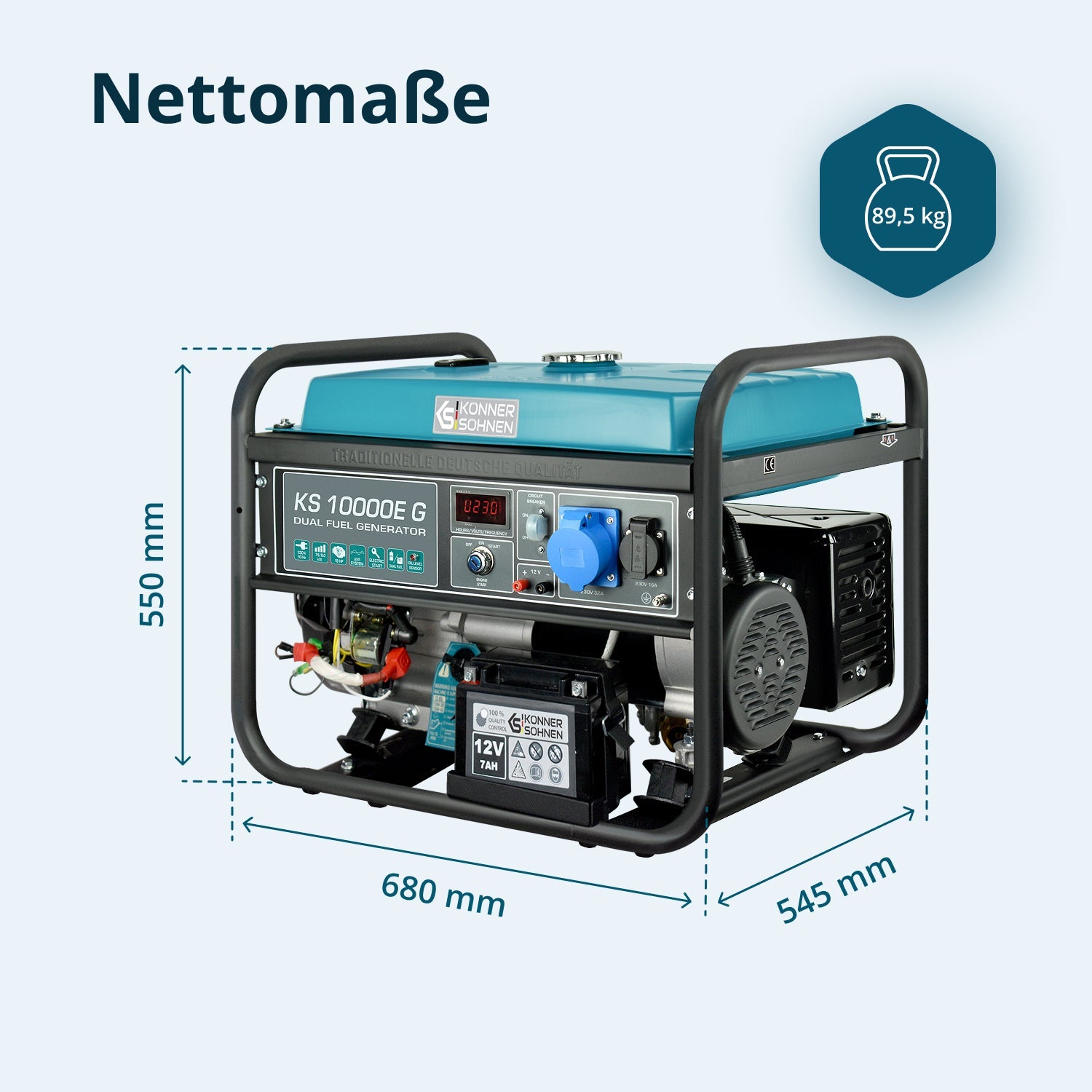 LPG/Benzin-Generator KS 10000E G – Gas- & Hybrid-Stromerzeuger