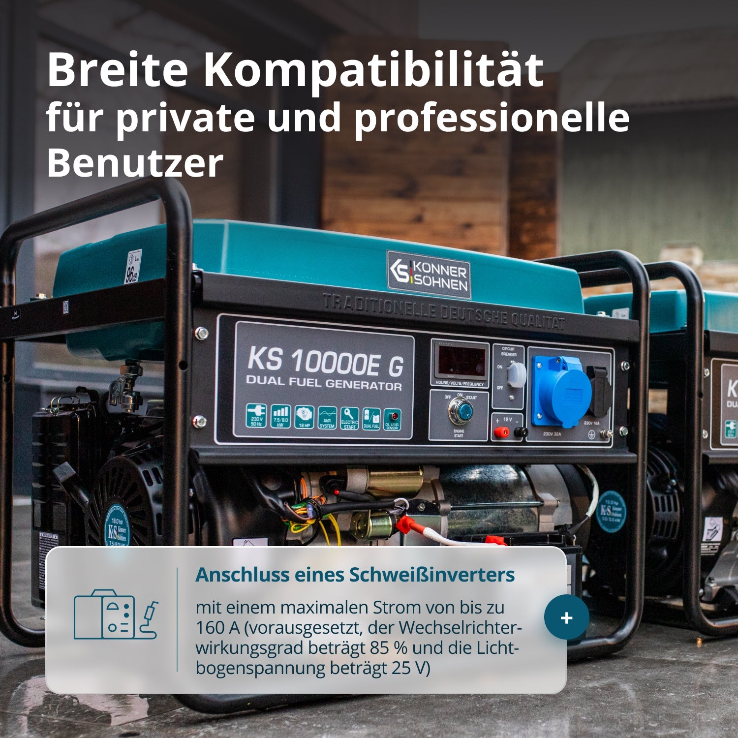 LPG/Benzin-Generator KS 10000E G – Gas- & Hybrid-Stromerzeuger
