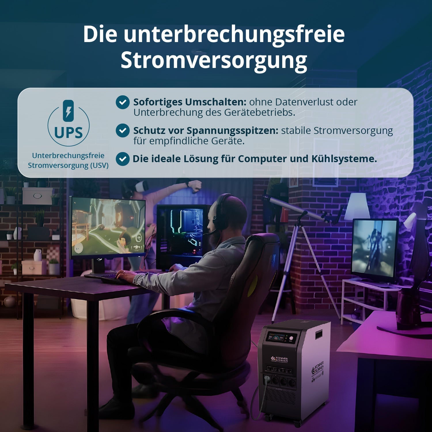 Tragbare 3-in-1-Stromstation KS 5200PS – Powerstation