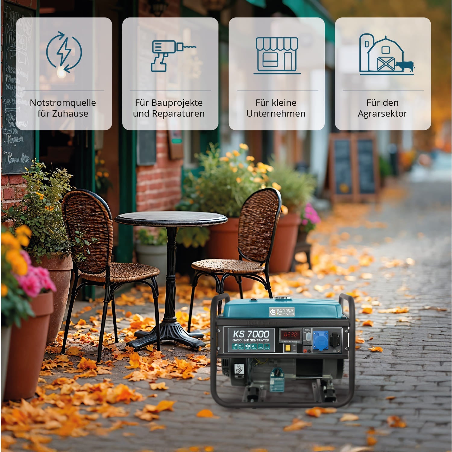 Benzin-Generator KS 7000 – Benzin-Stromerzeuger