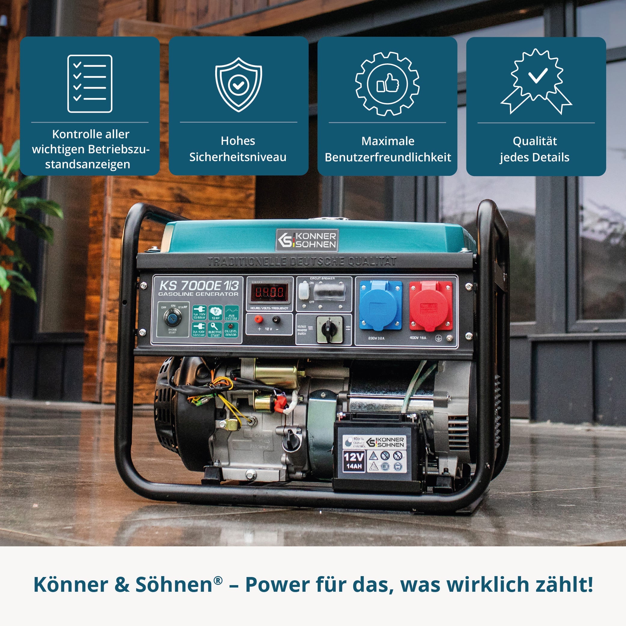 Benzin-Generator KS 7000E 1/3 – Benzin-Stromerzeuger