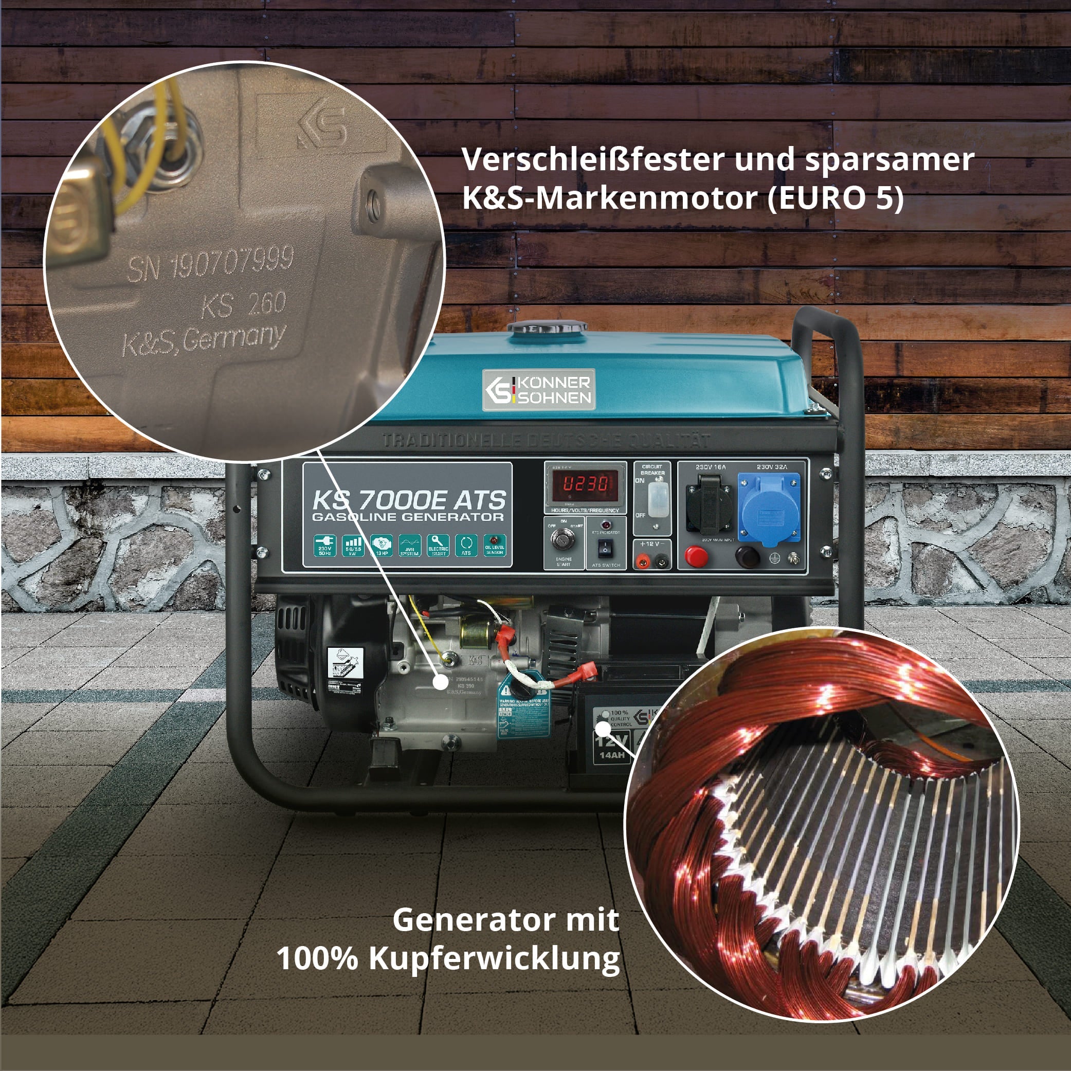 Benzin-Generator KS 7000E ATS – Benzin-Stromerzeuger