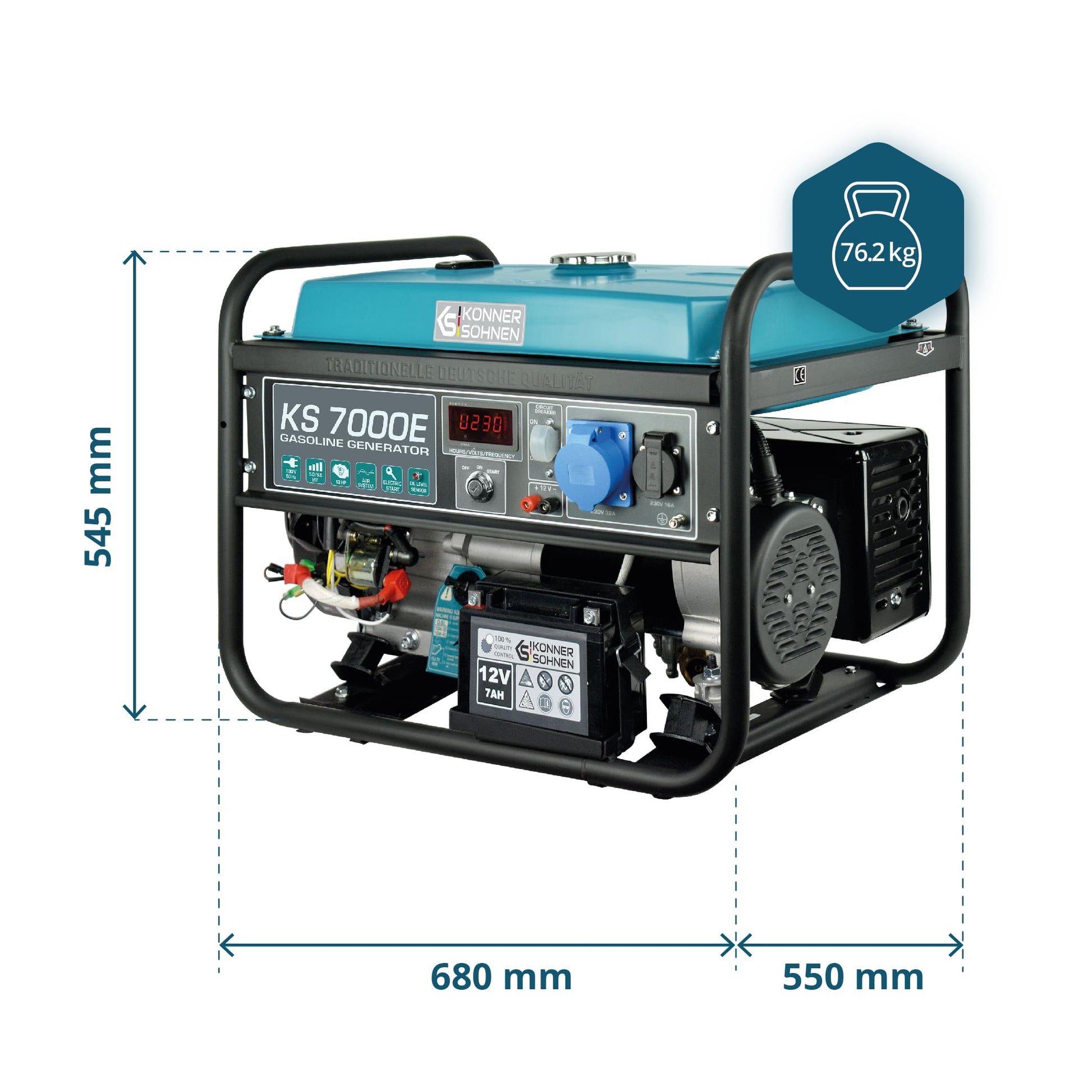 Benzin-Generator KS 7000E – Benzin-Stromerzeuger