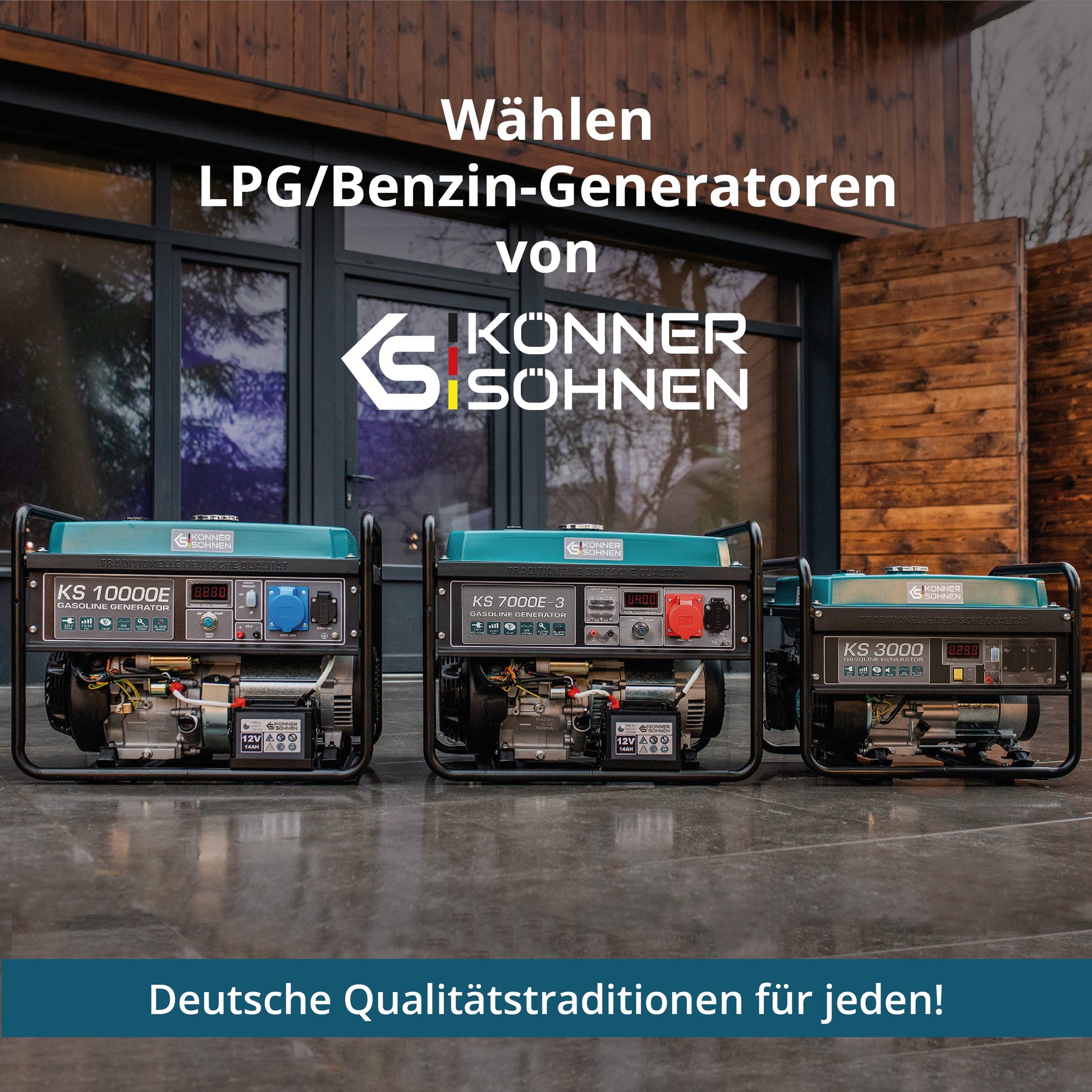 LPG/Benzin-Generator KS 7000E G – Gas- & Hybrid-Stromerzeuger