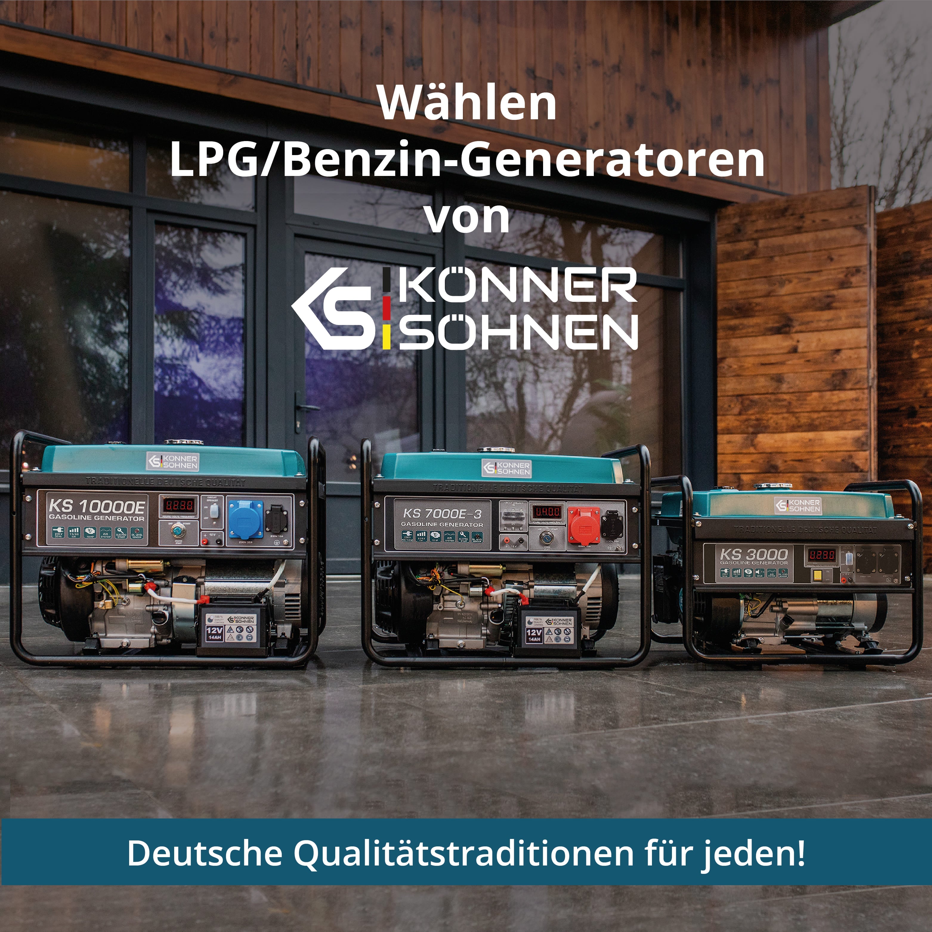 LPG/Benzin-Generator KS 7000E G – Gas- & Hybrid-Stromerzeuger