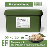 EF MEALS Pfannenbrot mit Kräutern und schwarzem Sesam (5kg) (ESL) 2 x 25
