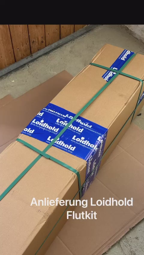 Video laden: Loidhold Flutkit -Dammbalkensystem zur einfachen Montage in vormontierter Ausführung inkl. Montagekit.