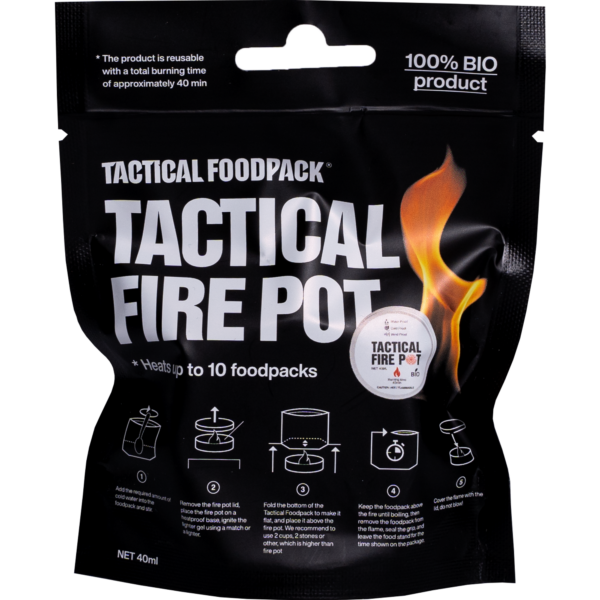 Tactical Foodpack Fire Pot – Bioethanol-Kocher, wetterfest, bis zu 10 Mahlzeiten 45x