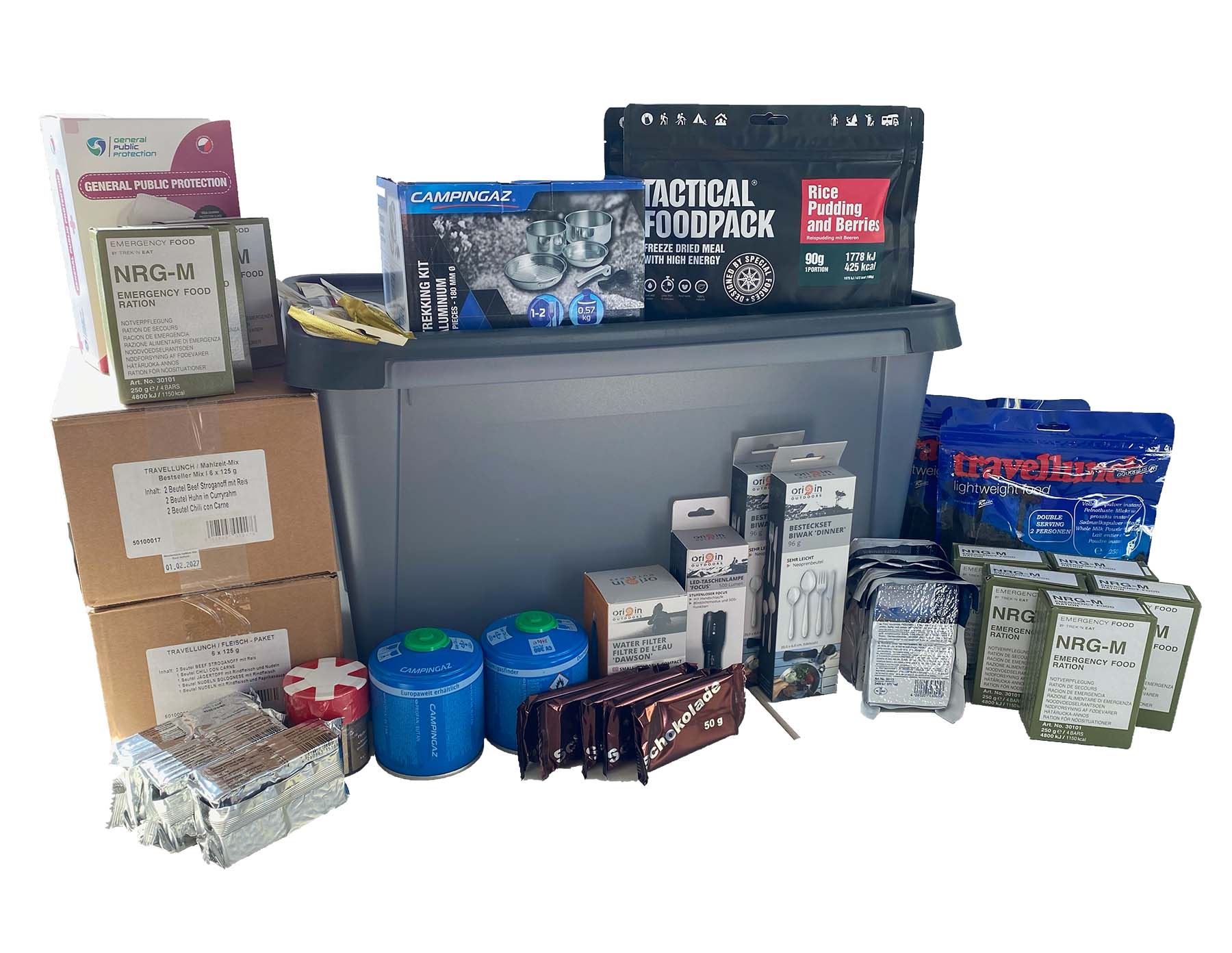 MBS Zivilschutz Vorsorge- und Notvorrat Box "Home" 2 Personen Ergänzung